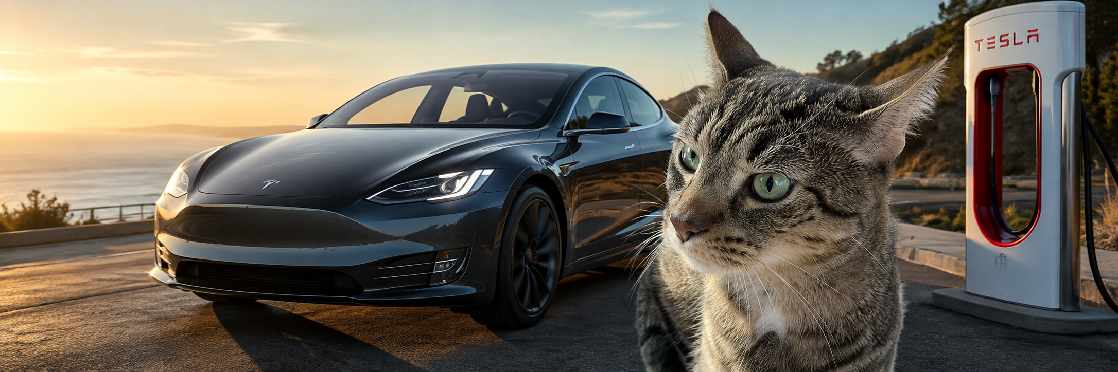 CYBERCAT Tesla banner